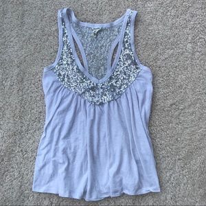 white sequin tank | aero